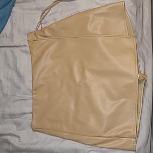 Hesperus Camel Brown Vegan Leather Skort